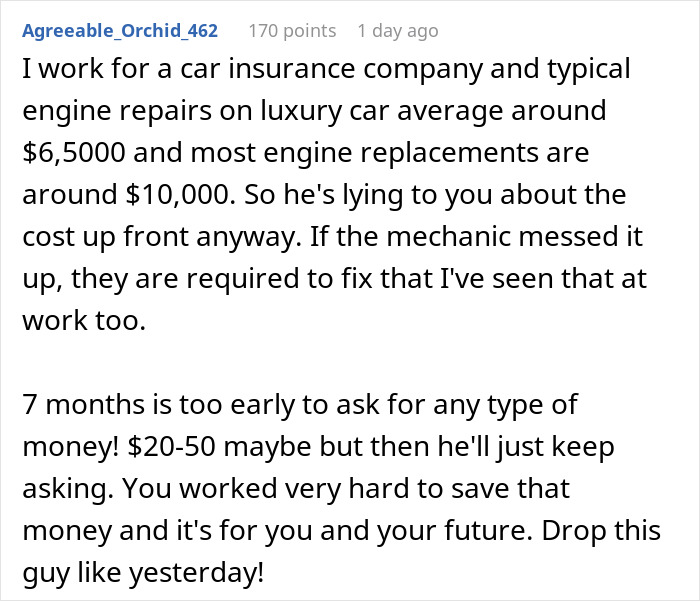 Rich BF With Doctor Parents Asks Barista GF For $16K From Her Hard-Earned Savings To Fix His Car