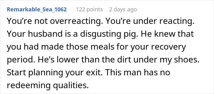 Wife Considers Ending Marriage After Husband Eats Her Carefully Prepared Surgery Recovery Food