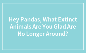 Hey Pandas, What Extinct Animals Are You Glad Are No Longer Around?