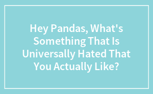 Hey Pandas, What’s Something That Is Universally Hated That You Actually Like? (Closed)