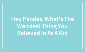 Hey Pandas, What's The Weirdest Thing You Believed In As A Kid (Closed)