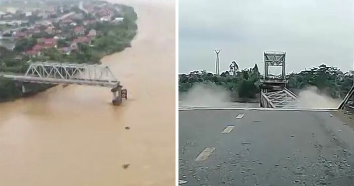 WATCH: Video Captures Typhoon Yagi Causing The Collapse Of A Busy Bridge In Vietnam