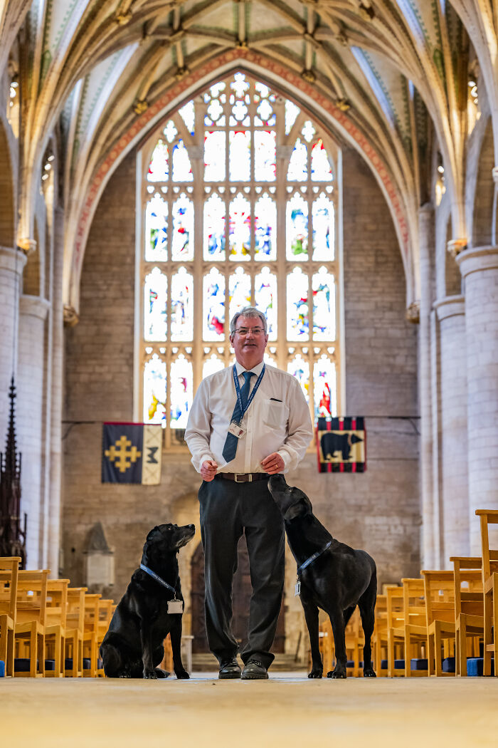 These Dogs Were Allowed To Come In Temporarily, But Ended Up Staying As Staff At Tewkesbury Abbey