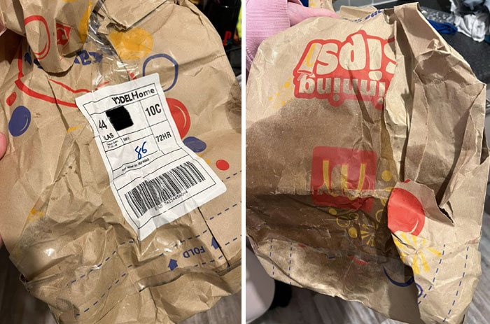 Someone Used A Greasy McDonald's Bag To Wrap My Vinted Order