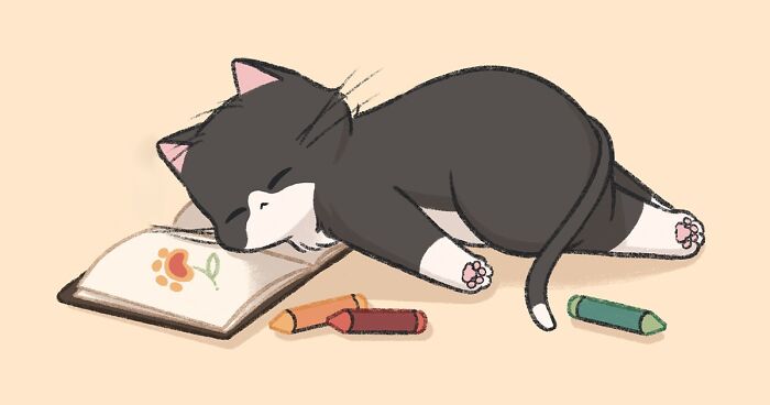 20 Cat Drawings By Mj.Majcha That Are Probably One Of The Cutest Things On The Internet