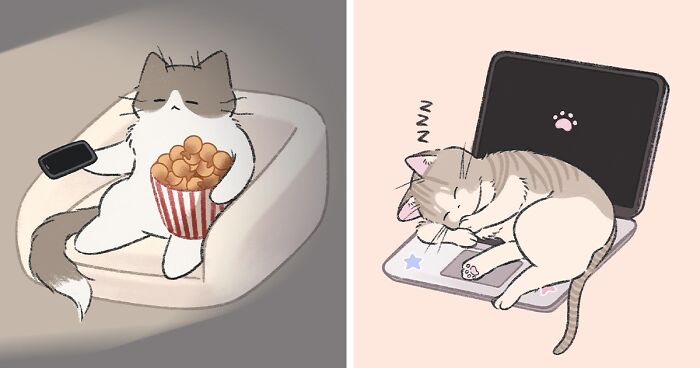 20 Cat Drawings By Mj.Majcha That Are Probably One Of The Cutest Things On The Internet