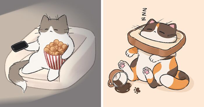 20 Cat Drawings By Mj.Majcha That Are Probably One Of The Cutest Things On The Internet