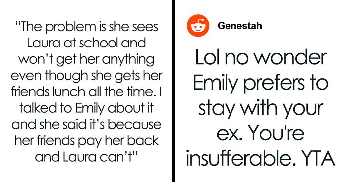 Angry Mom Demands Ex Quit Giving Daughter Lunch Money Because It Makes Stepsister Feel Excluded