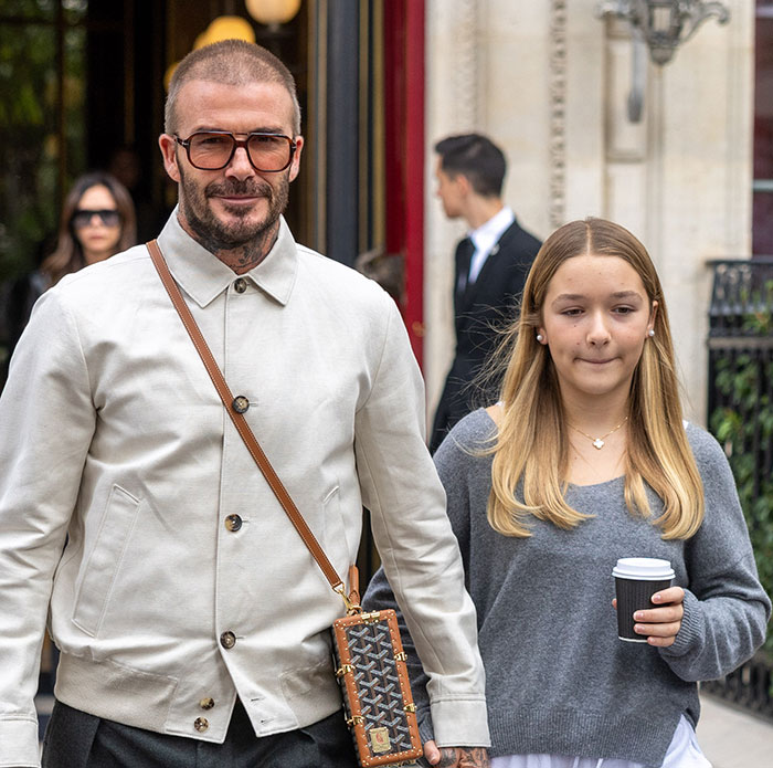 Harper Beckham, 13, Sparks Controversy With “Inappropriate” Pink Satin Gown At Mom’s Fashion Show