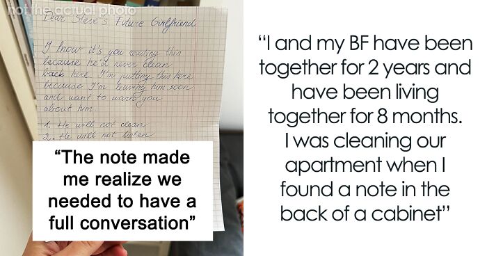 Woman Finds BF's Ex's Warning Note In His House, It Leads To Them Breaking Up