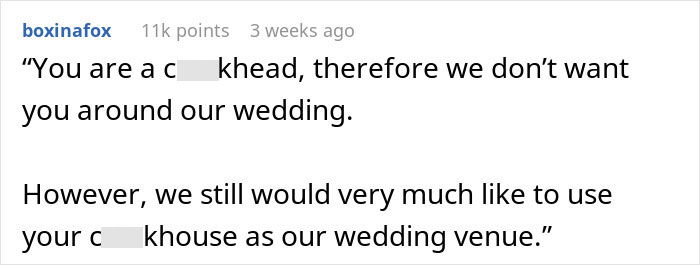 Brother Is Uninvited From Wedding For Being An "Addict", He Then Cancels Free Venue In Response