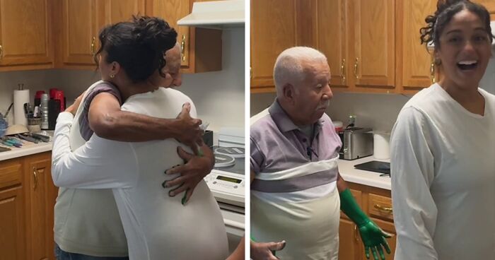 Family Wholesomely Imprints Grandpa’s Hugs On Clothes After His Stage IV Cancer Diagnosis