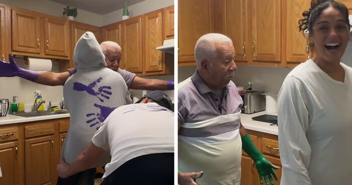 Family Makes Clothes With Sick Grandpa’s Hug Imprints To Keep His Memory Alive For When He’s Gone