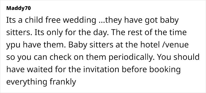 Woman Finds Out The Wedding She’s Going To Is Childfree After Booking Accommodation And Tickets