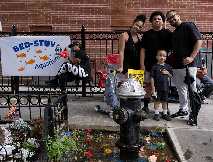 Aquarium With Real Fish Created Around Fire Hydrant "Puddle" Draws Criticism For Its Cruelty