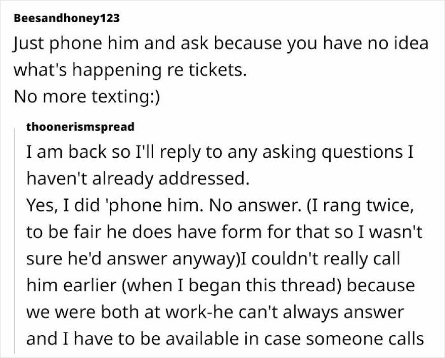 Woman Is Puzzled After Friend Doesn’t Buy Her A Ticket With No Warning After Doing It For 17 Years