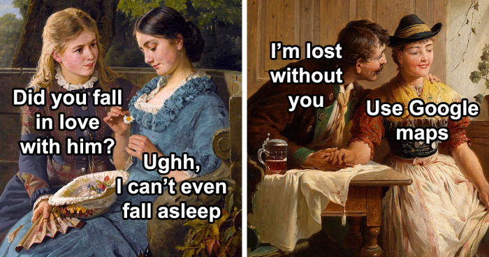 30 Relatable Memes That Combine Classical Art With Situations From Modern Life