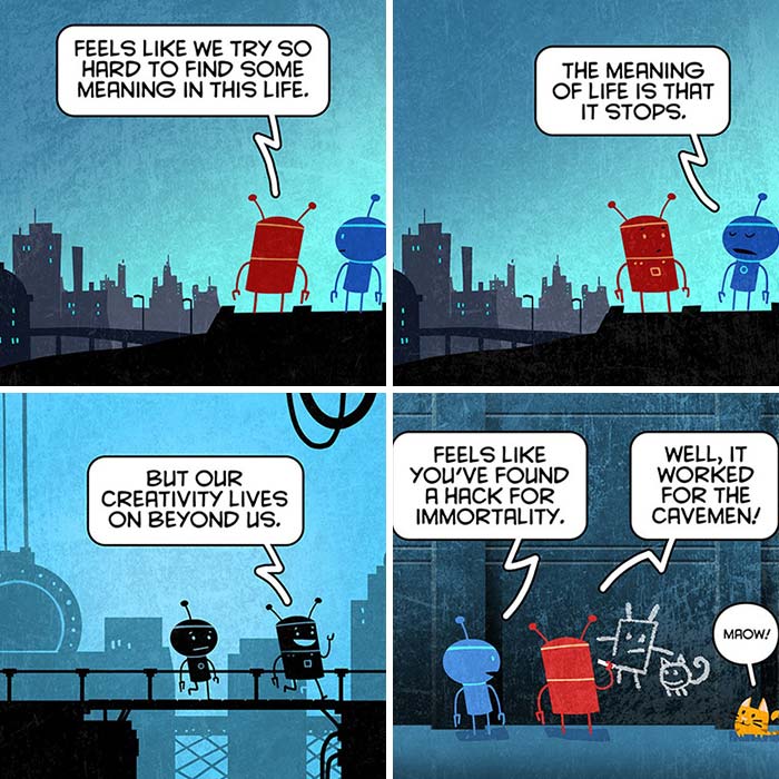 30 Thought-Provoking Comics Blending Existential Themes And Lighthearted Fun