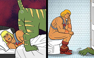 This Artist Illustrated A Parody Of He-Man And His Heroic Adventures In Daily Life With His Cat (13 Pics)