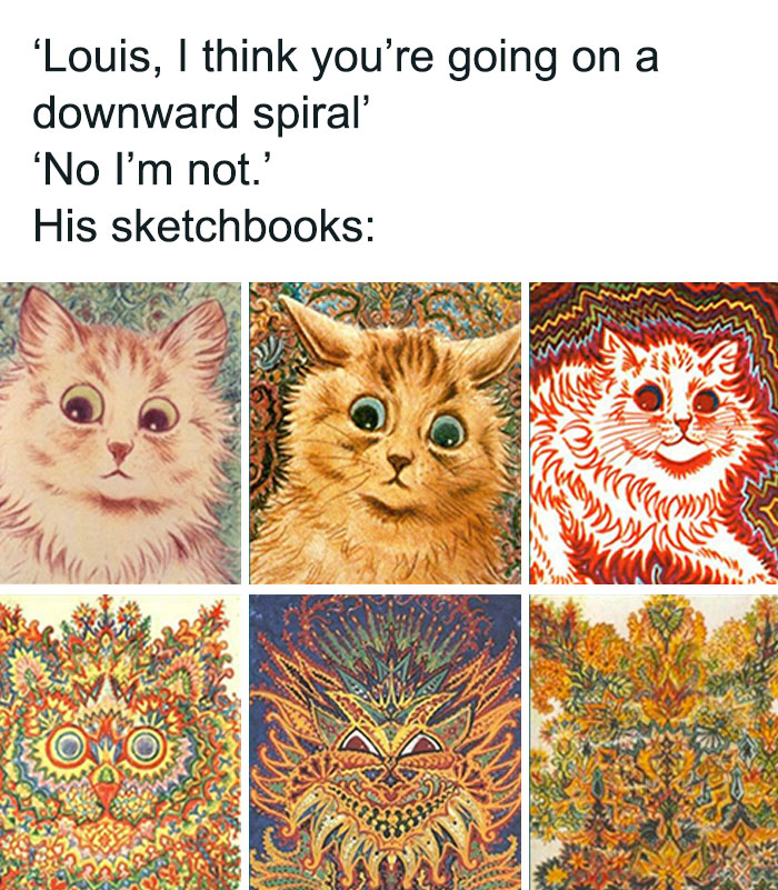 Louis Wain's Deteriorating Kaleidoscope Cats Are A Mood