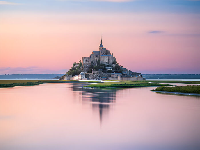 Mont Saint Michel During High Tide