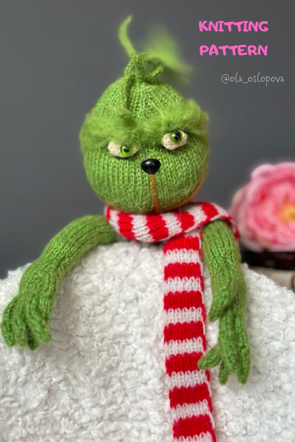 The Grinch Knitting Pattern💚 Christmas Gift Ideas. A Great Gift For Christmas 💚