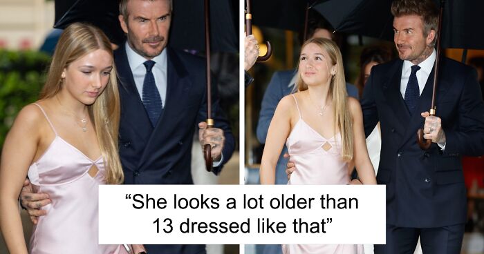 David and Victoria Beckham’s 13-Year-Old Daughter Harper Sparks Controversy With Satin Gown