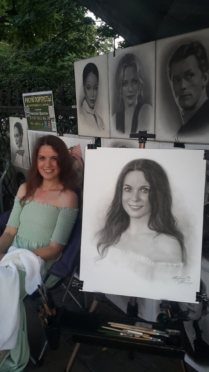 Street Artist Draws Realistic Portraits In One Hour (25 New Pics)