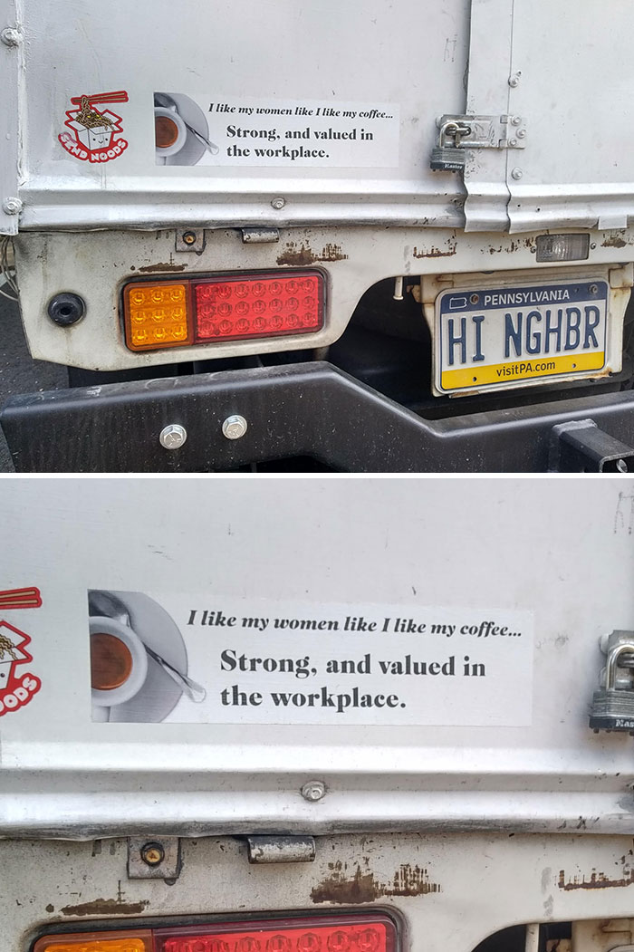 I'm Trying To Make My Work Truck The Antithesis Of Most Trucks With Bumper Stickers I See