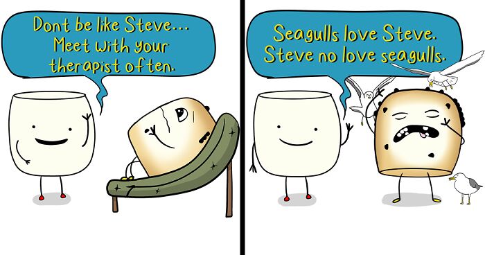 My 10 One-Panel Comics Featuring Two Marshmallows