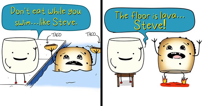 My 10 One-Panel Comics Featuring Two Marshmallows