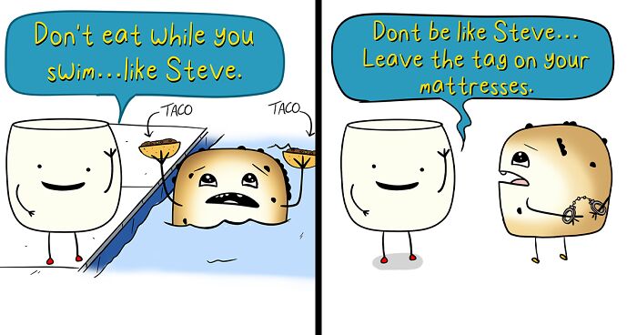 I Create One-Panel Comics Featuring Two Marshmallows Called Marsh And Steve (10 Pics)