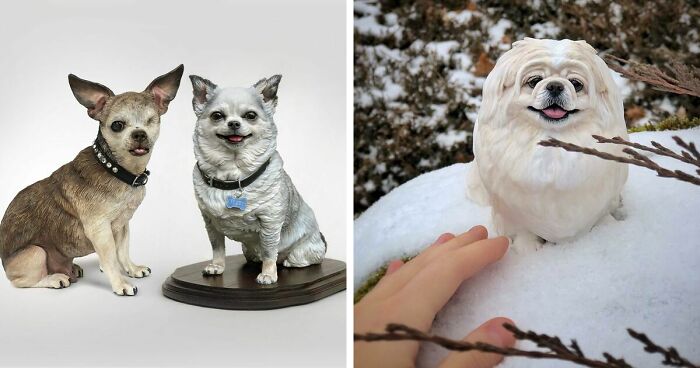 20 Hyperrealistic Sculptures Of Pets Entirely Handmade By This Artist