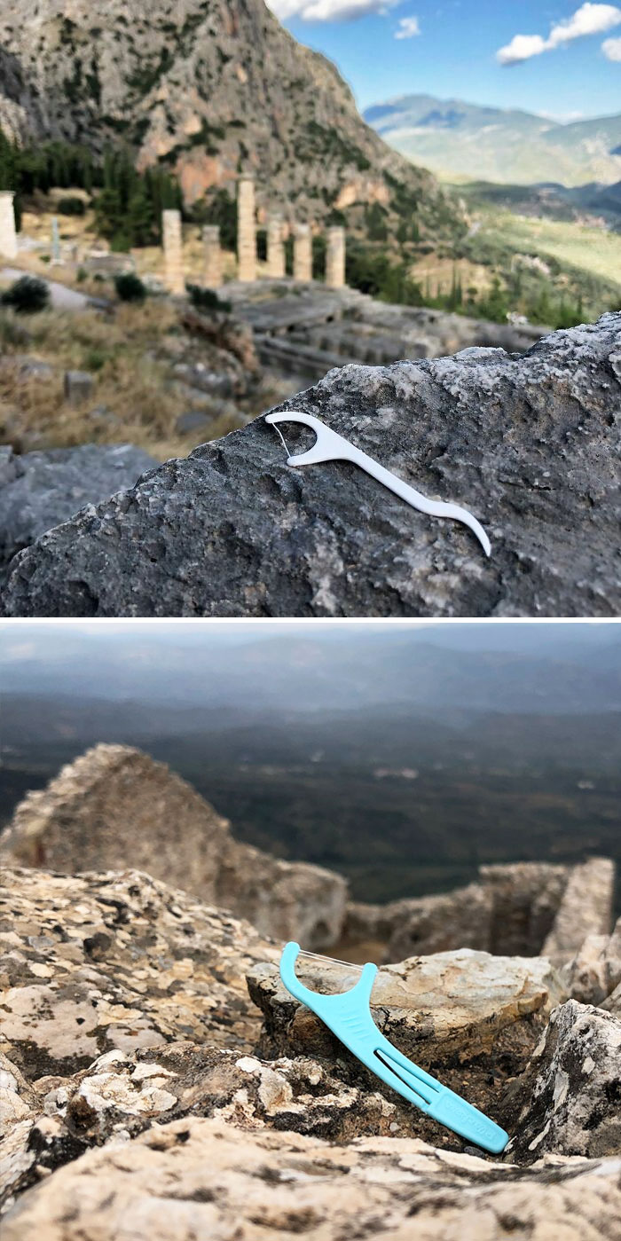 I've Been Visiting Archeological Sites On My Tour Of Greece And Have Found Plastic Dental Flossers Littered Amongst The Ancient Remains At More Than One Site