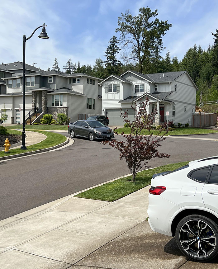 My Neighbors' Parking, And No It’s Not Temporary, Has Been Like This For 3 Days