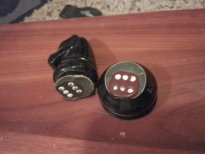 One Of My Chess Knights Broke And Revealed A Dice Hidden Inside It