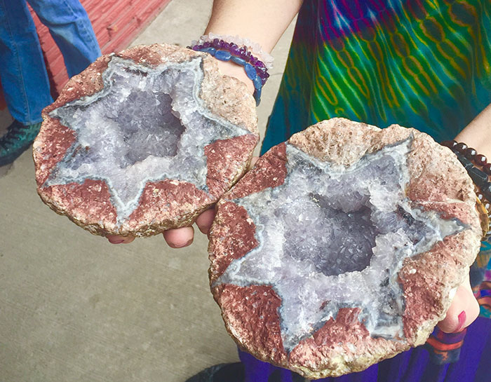 This Natural Heptagram In An Amethyst Geode Found In Mexico