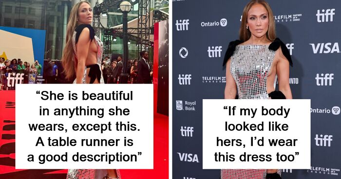 “Table Runner” Sparkly Gown Worn By Jennifer Lopez In Toronto Sparks Divided Opinions