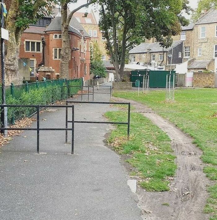 The Rare "Convenient Detour" Desire Path