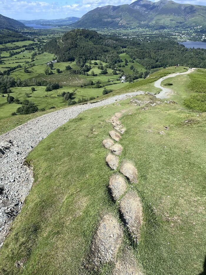 Steep Desire Path, To Avoid A Slick Gravel Section. Lake District, UK