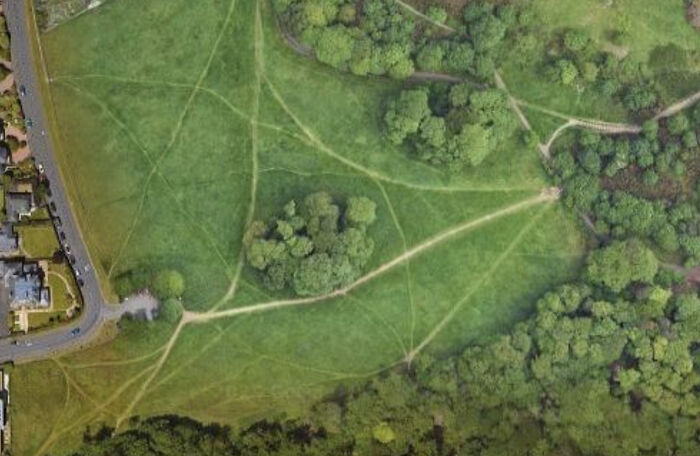 Vivo junto a este campo en Edimburgo y está lleno de caminitos