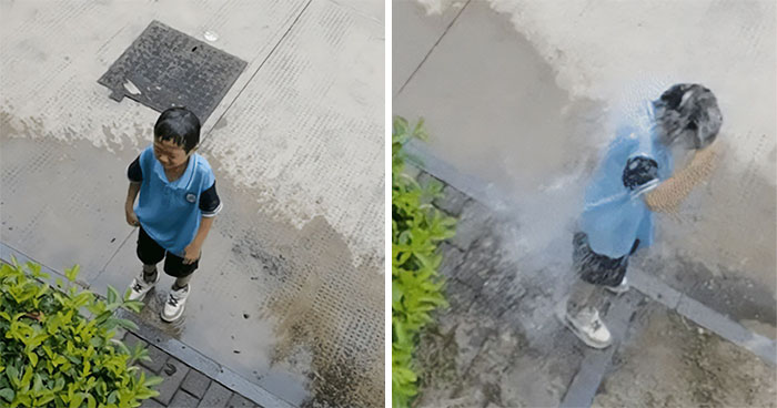 Netizens Praise Mom For Pouring Water On Son After His Pranks On Classmates Go Too Far