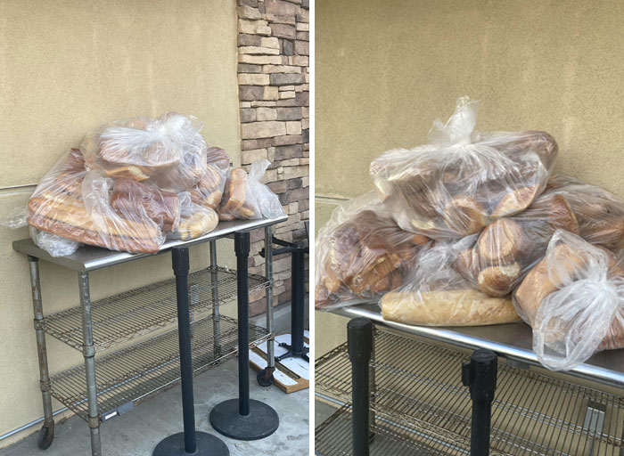 I Was Forced To Throw Away Bags Of Bread While At Work. There Is A Homeless Shelter Two Miles From Where I Work. All Of This Food Wasted