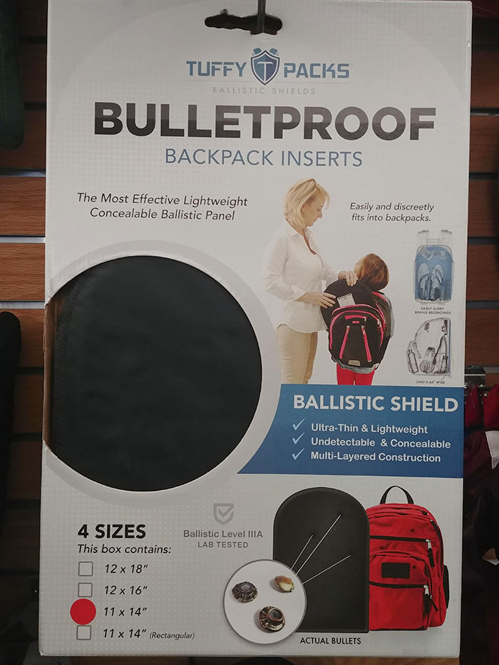 Bulletproof Backpack Inserts