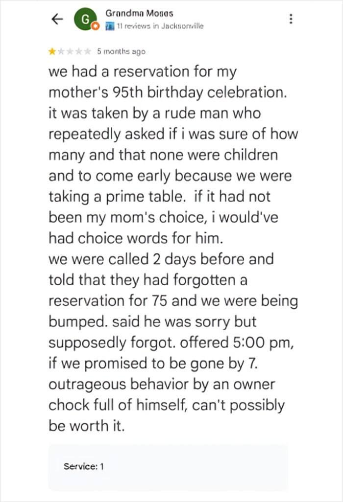 Restaurant’s Over-The-Top Rules Lead To Guest Cancellation, Owner Smugly Responds