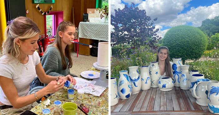 Painter Gets Paralyzed As A Teen, Keeps Painting With Her Mouth, And Starts Business With Sister