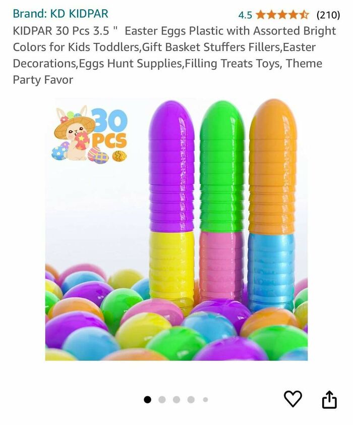 "Plastic Easter eggs ($9.99) that are photographed in a *totally* not weird way" - inkzillathevampsquid