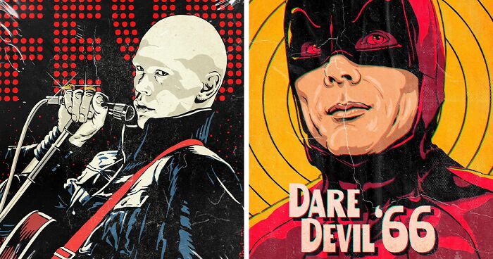 Pop Culture Meets Retro Art in These Vibrant Vintage Mash-Up Illustrations By Butcher Billy (30 Pics)