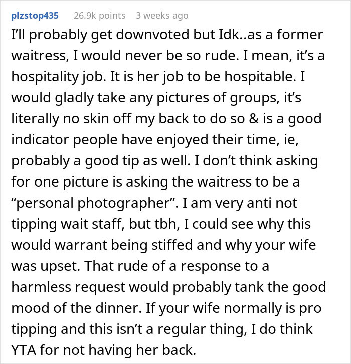 Man Calls Out Wife For Not Tipping A Server After She Denied Her Request, Gets A Reality Check