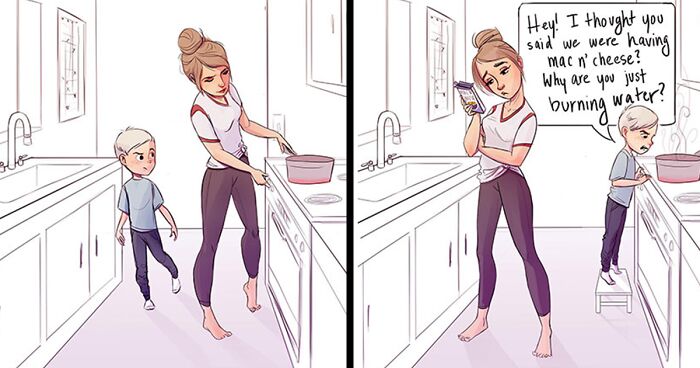 Artist Illustrates Everyday Moments Of Motherhood In 22 Relatable Comics